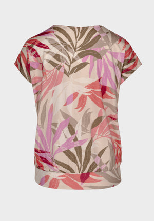 Bianca Julie palm leaf printed vneck tshirt
Product code 36046