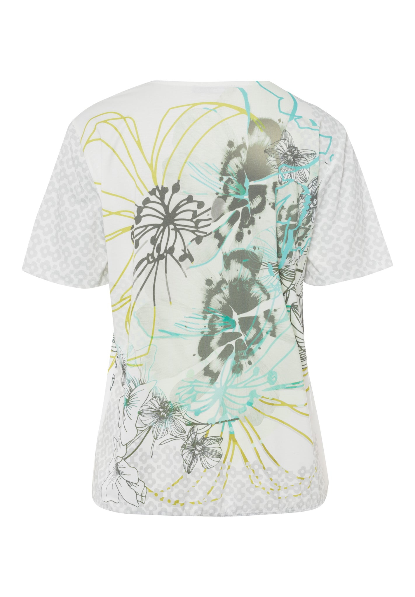 Frank Walder Caribbean Dream collection floral print short sleeve blouse in white

Product code 203.460