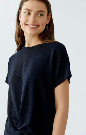 oui twist front top in navy