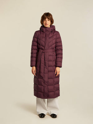 Beaumont valentina long coat in burgundy