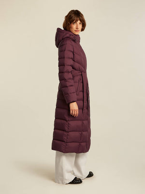 Beaumont valentina long coat in burgundy