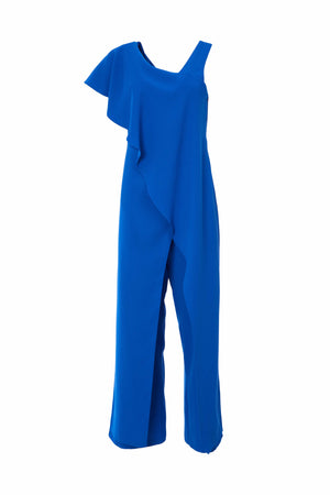 Kate cooper frill detail jumpsuit in blue