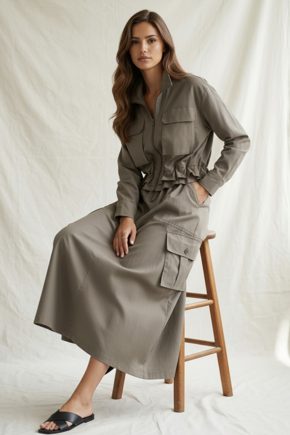 deck by decollage linen dress D.E.C.K by Decollage  Lucido Boutique