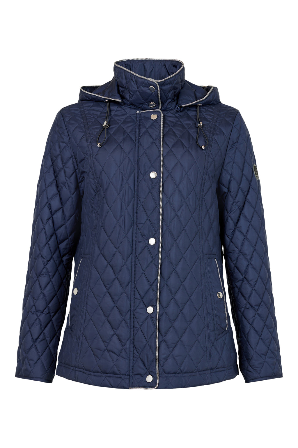 <p>Frandsen quilted jacket with detachable hood in navy</p>
<p>Product code 831-521</p>