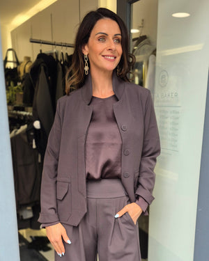 ania schierholt satin style blouse in mauve