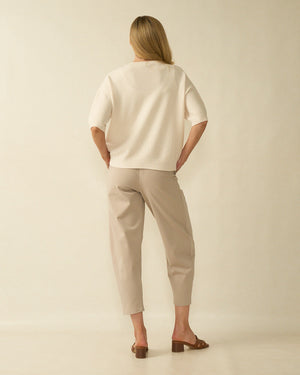 Deck puff sleeve knit in cream