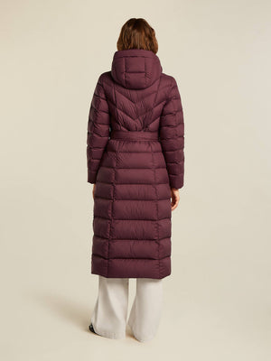Beaumont valentina long coat in burgundy