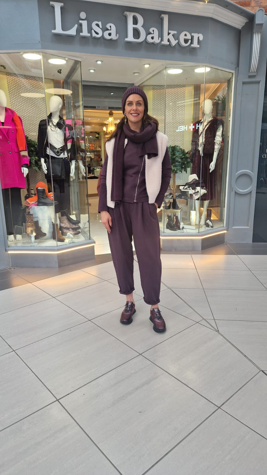 DECK BIKER STYLE JACKET IN MULBERRY