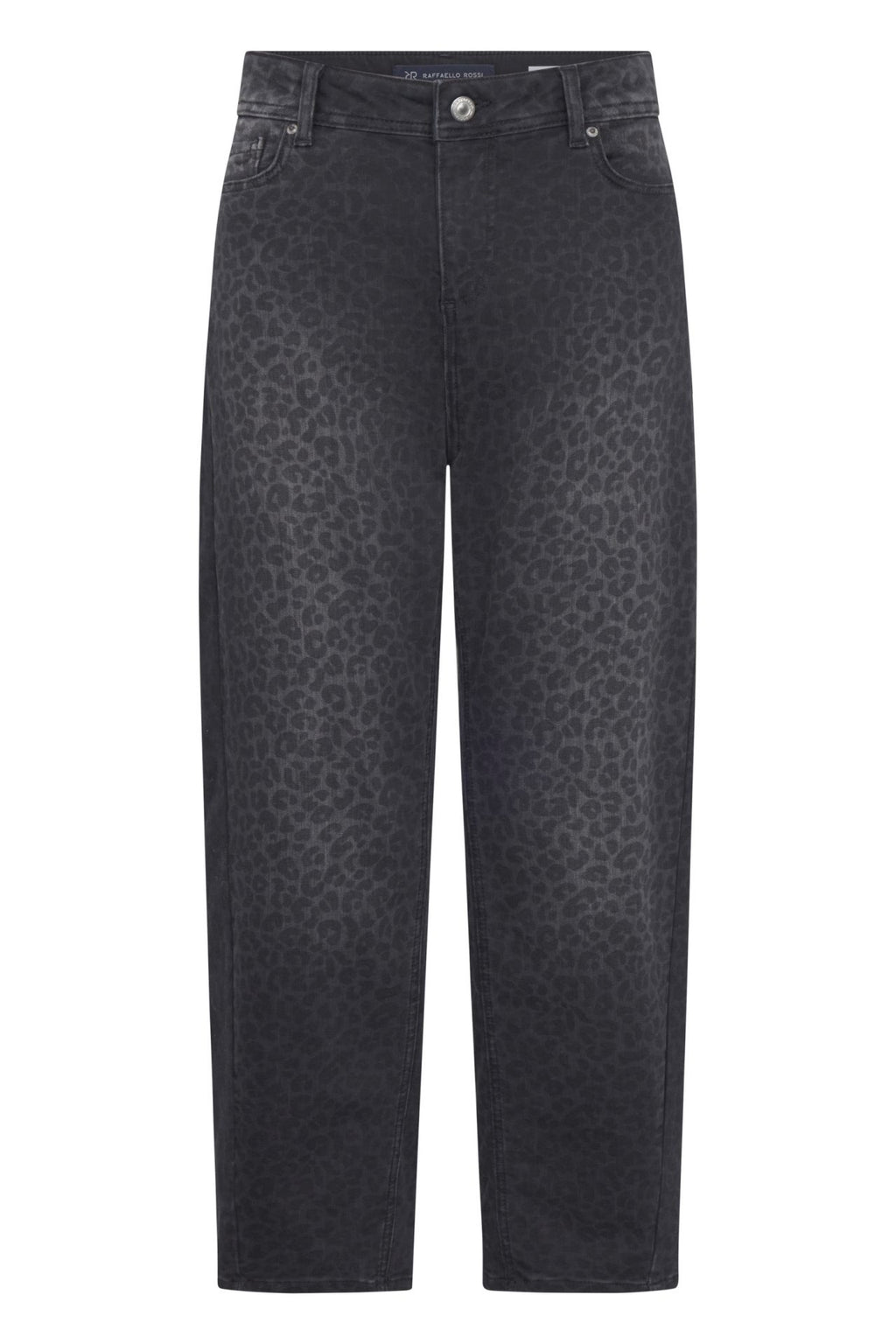 Raffaello Rossi Hanni leopard print jeans in grey black