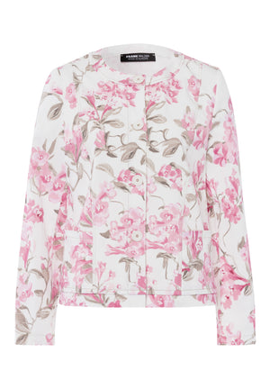 Frank Walder English Garden collection floral button up jacket in white with pink print

Product code 602312