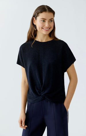 oui twist front top in navy