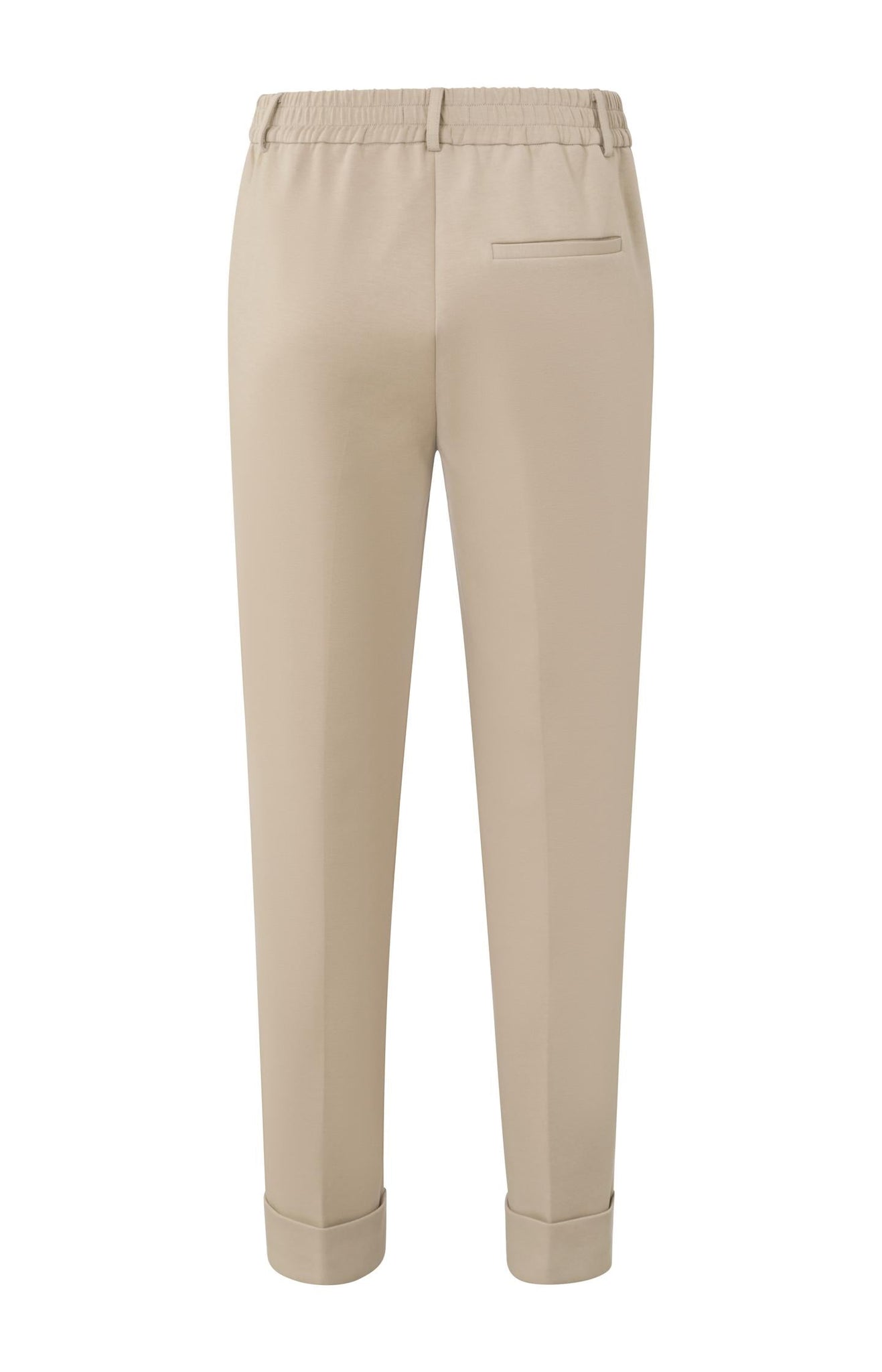Jersey turn up trousers (taupe)