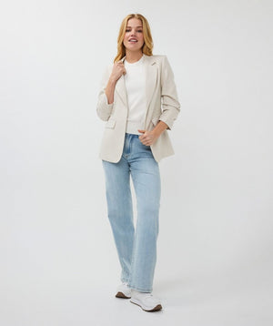 esqualo linen style blazer in sand