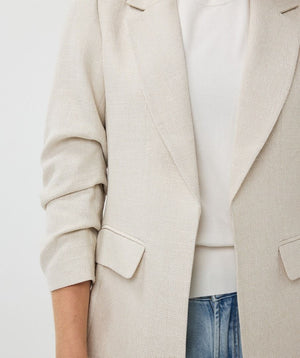 esqualo linen style blazer in sand