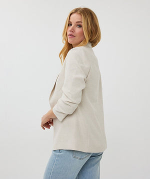 esqualo linen style blazer in sand
