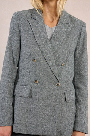 MOLLY BRACKEN BLAZER WITH RHINESTONES IN GREY