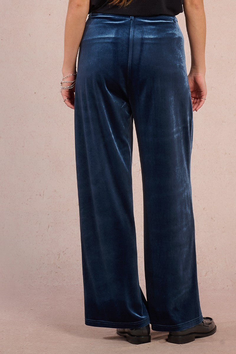 molly bracken wide leg trousers in blue